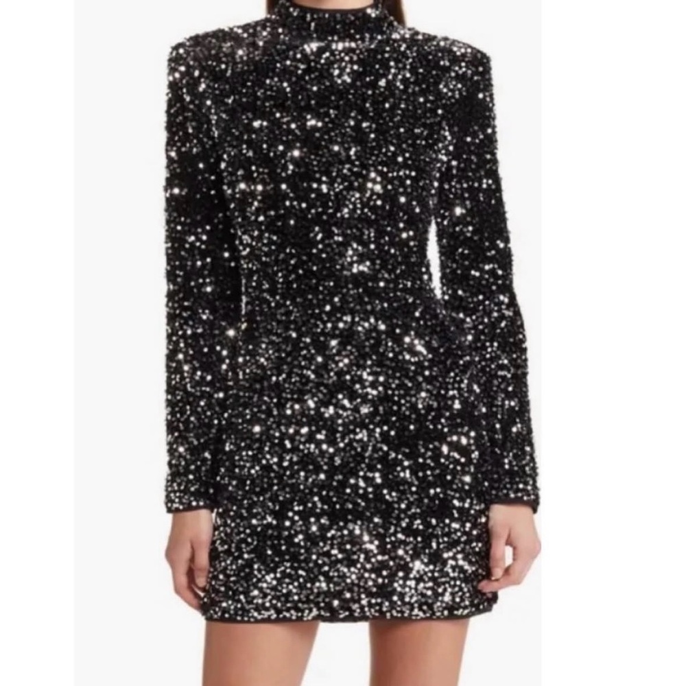 Nordstrom Black Sequin Midi Dress